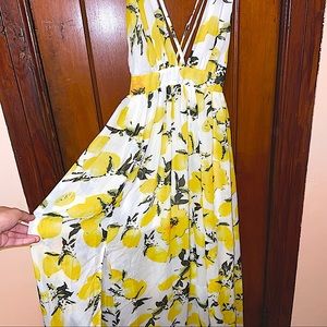 Lemon print maxi dress 🍋